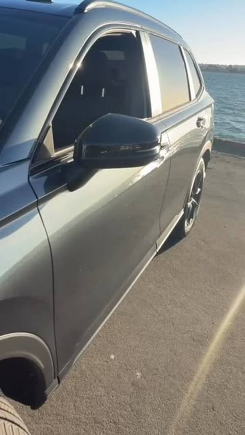 Side view of the Honda CR-V by the San Diego waterfront